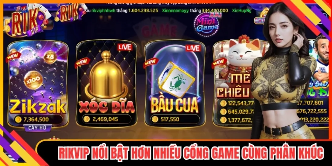 Rikvip nổi bật hơn nhiều cổng game cùng phân khúc