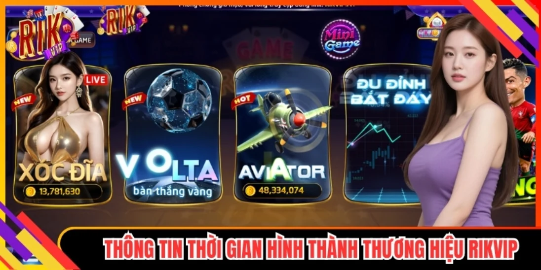 Thông tin thời gian hình thành thương hiệu Rikvip